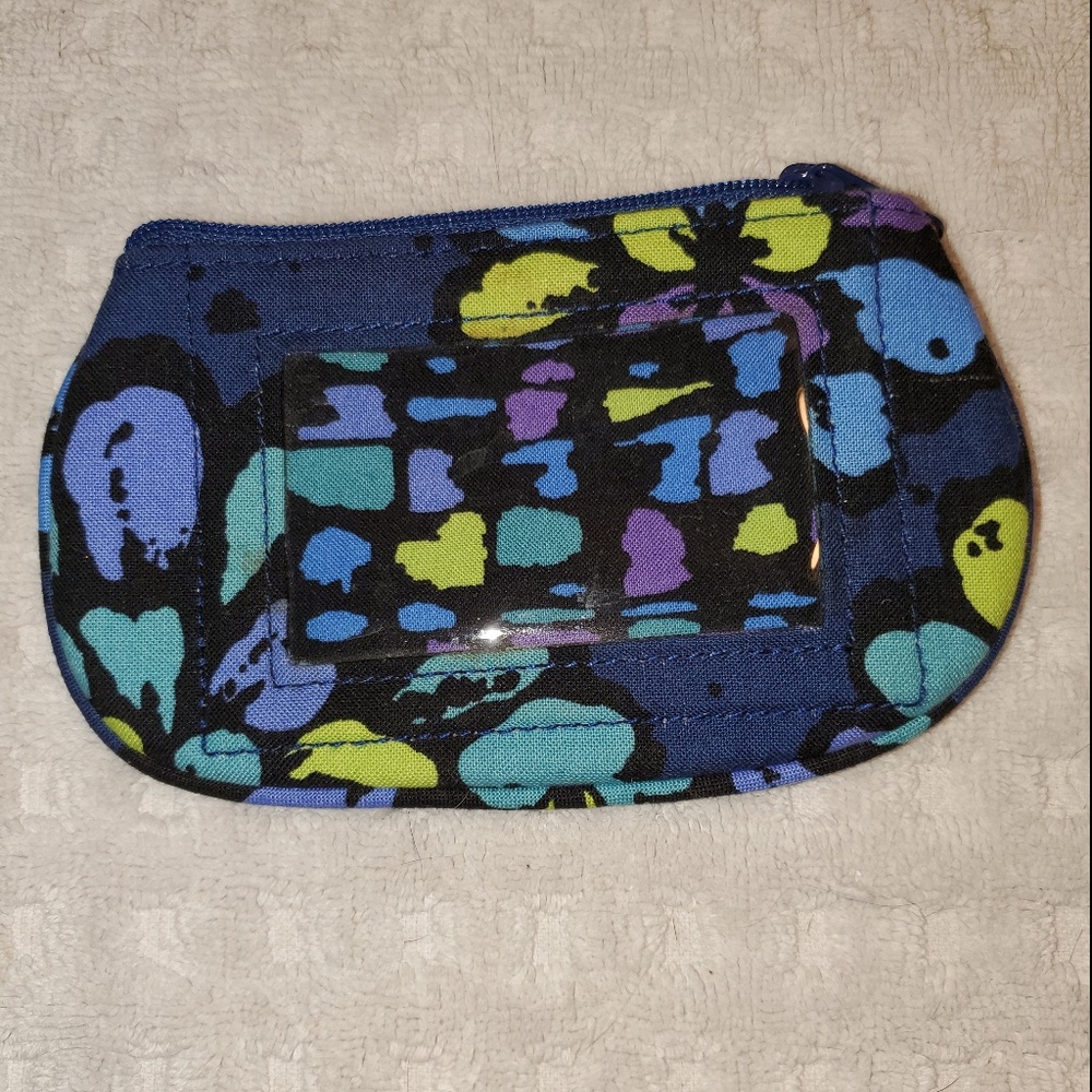 Vera Bradley Indigo Pop Coin Purse I D holder